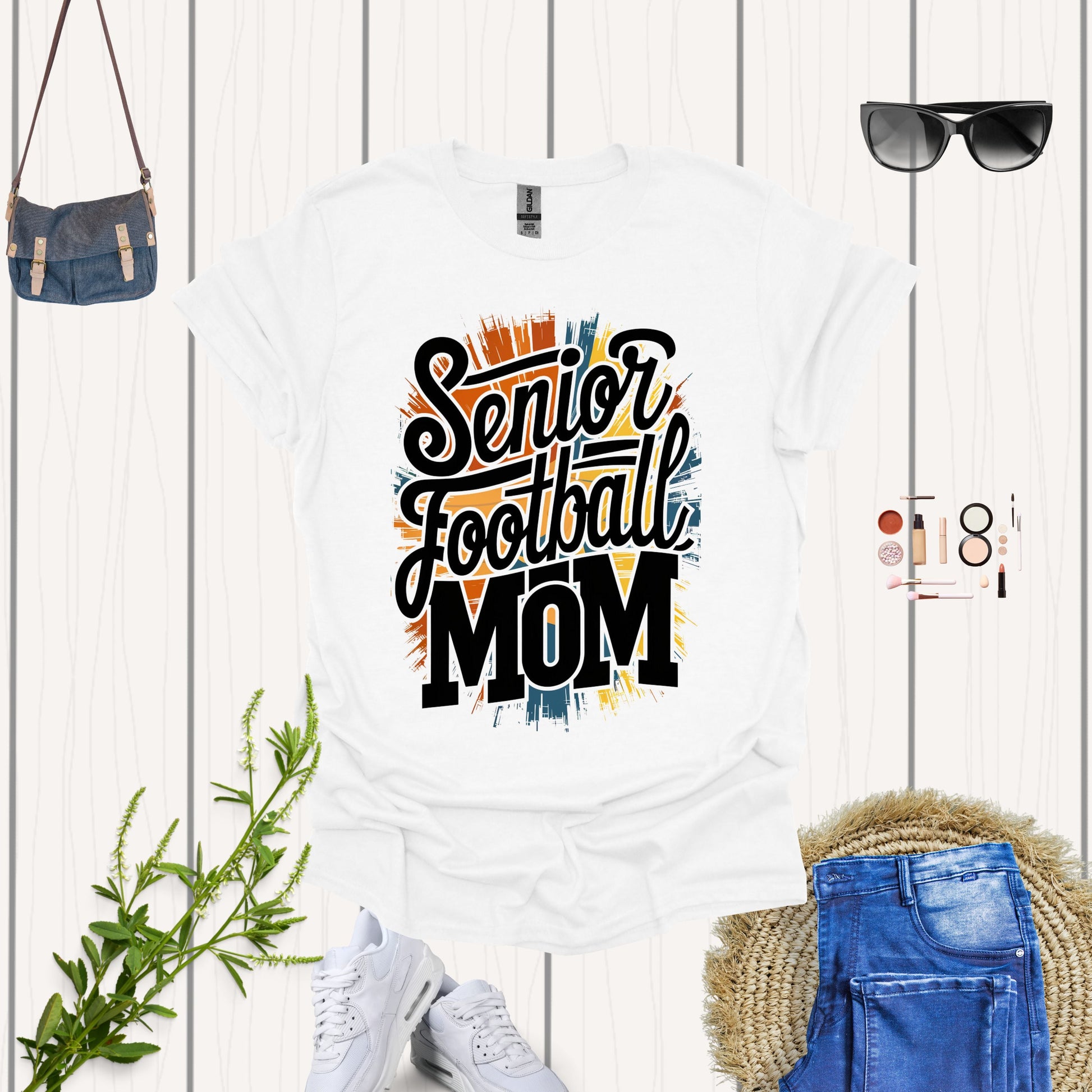 Senior Football Mom  White Shirt