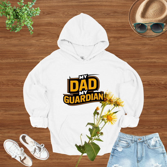 My Dad My Guardian White Hoodie